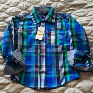 NAUTICA plaid shirt, boys, size S(4)